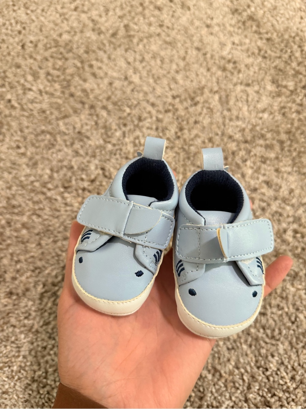 Baby Fanatic Light Blue Velcro Baby Walker Shoes